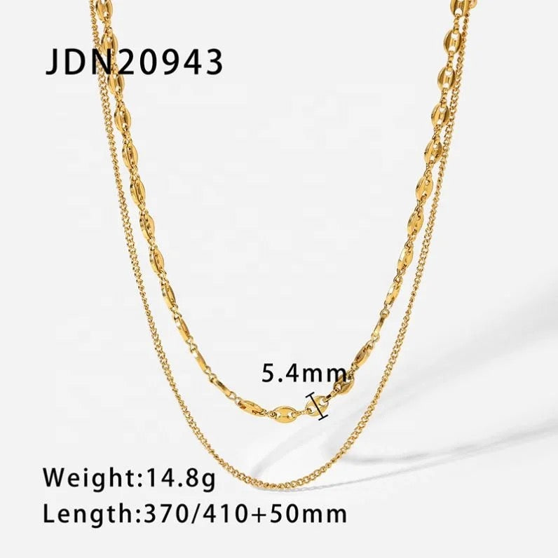 Double Layer Chain Link Choker