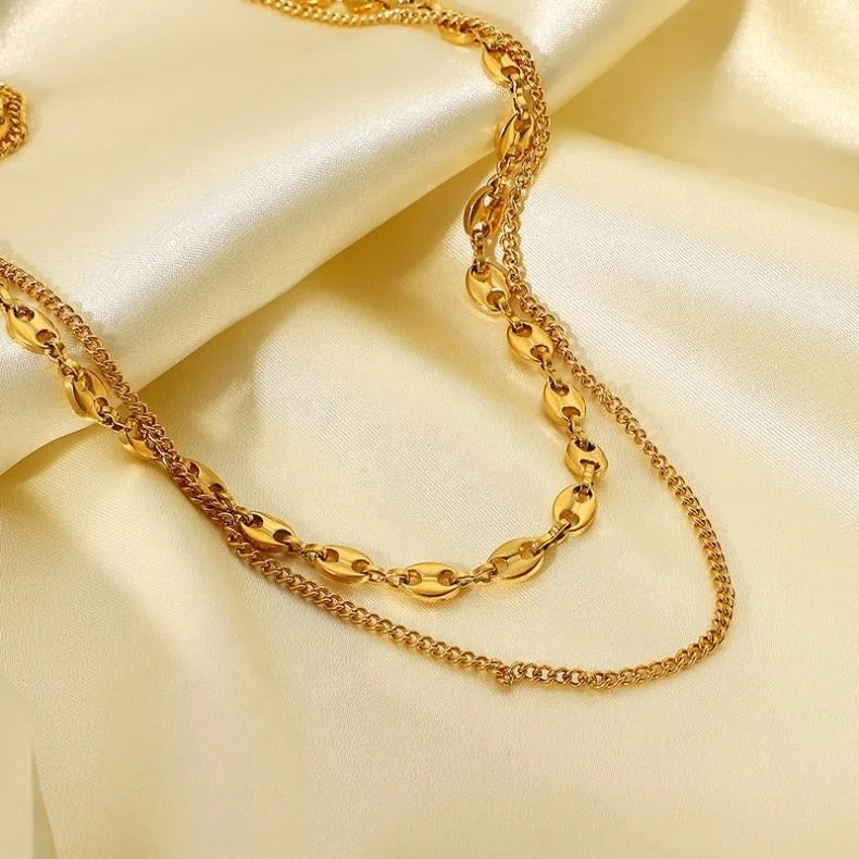 Double Layer Chain Link Choker