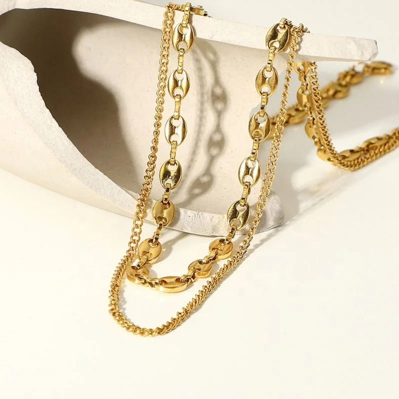 Double Layer Chain Link Choker